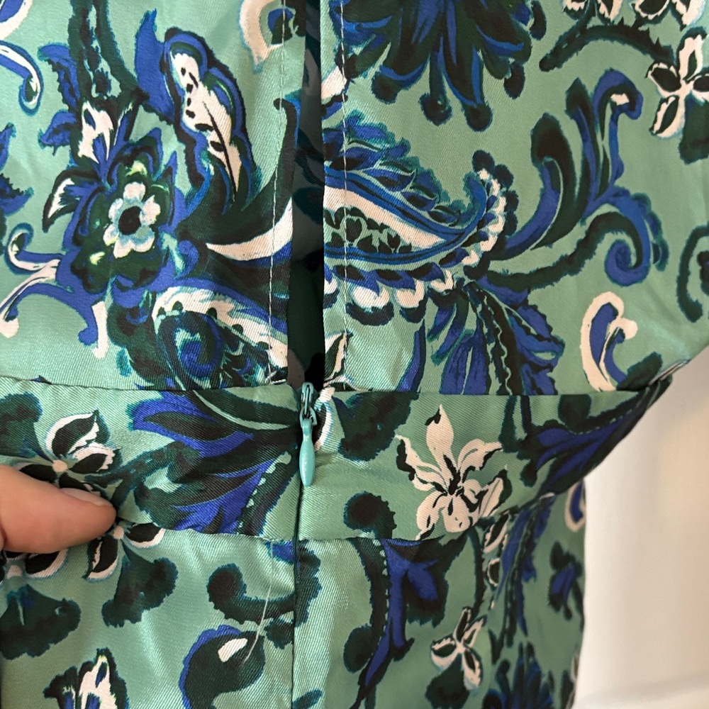 Zara Green and Blue Floral Jumpsuit - Picture 8 of 8